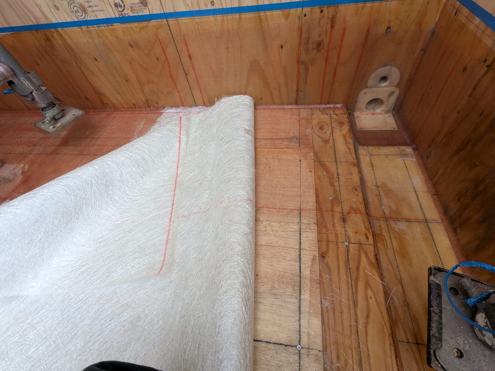 新築FRP防水の施工