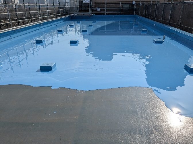 ウレタン防水・密着工法の施工